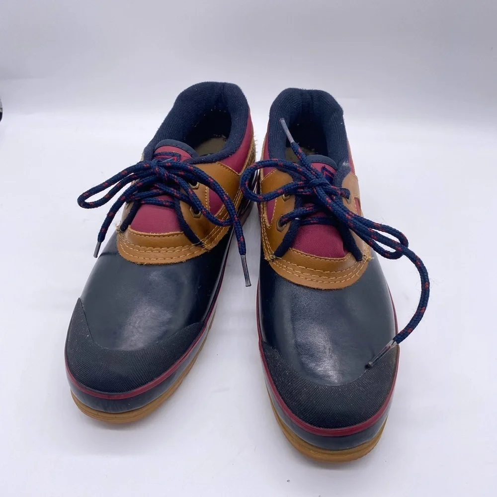 Sporto Woman's All Weather Low Top Duck Boots ThermoLite  Blue/Burgundy Size 9